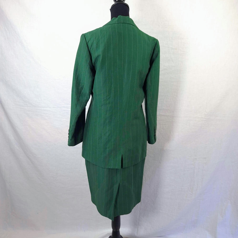 Tailleur gonna verde Cacharel 1990s - immagine 4