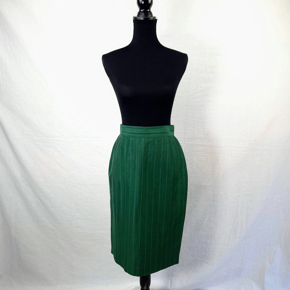 Tailleur gonna verde Cacharel 1990s - immagine 5