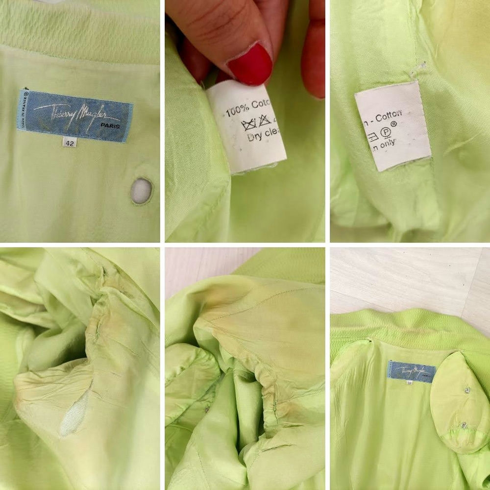 vintage green jacket Mugler