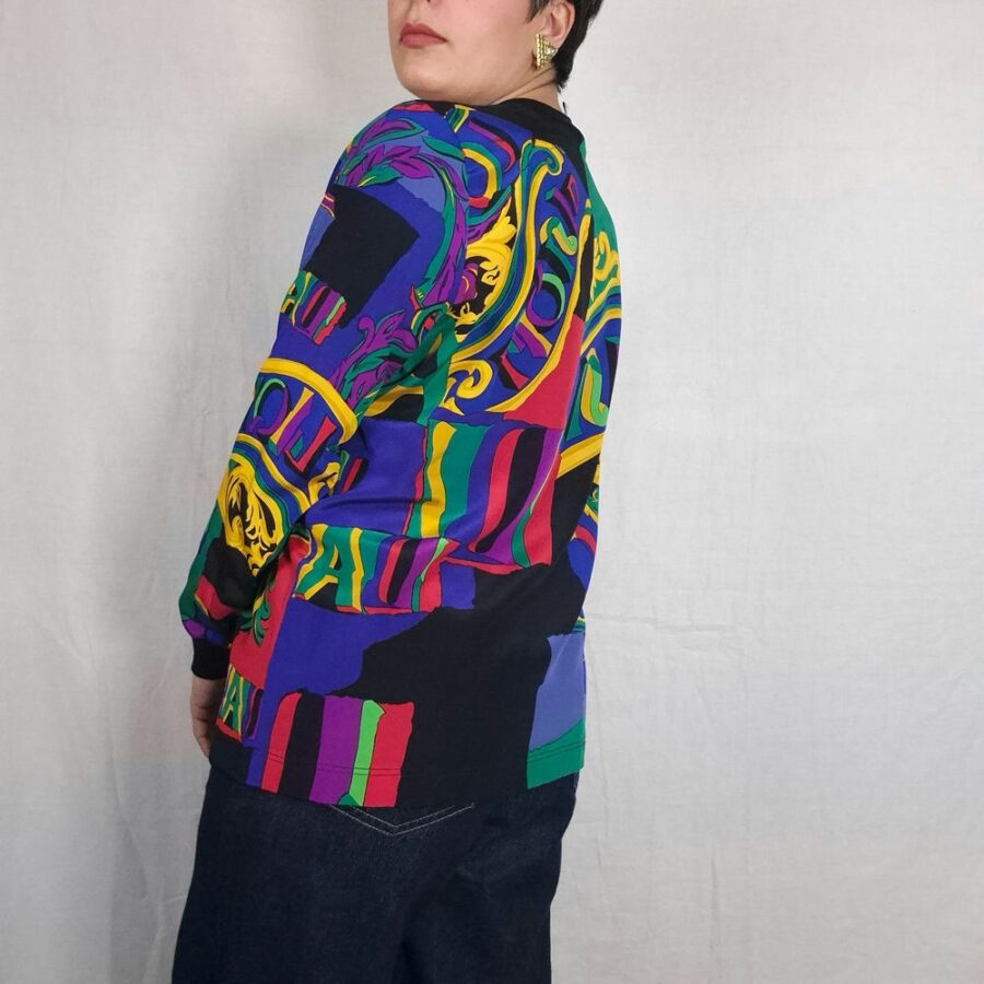 blusa in seta fantasia
