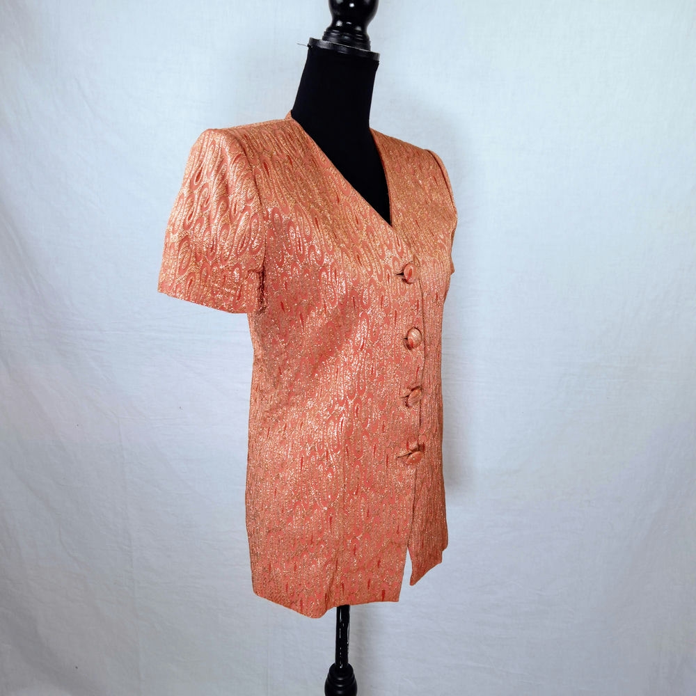 Giacca in lurex a mezze maniche vintage 70s - immagine 3