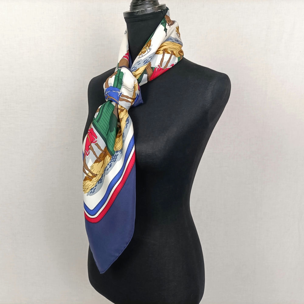 vintage silk scarf Hermès