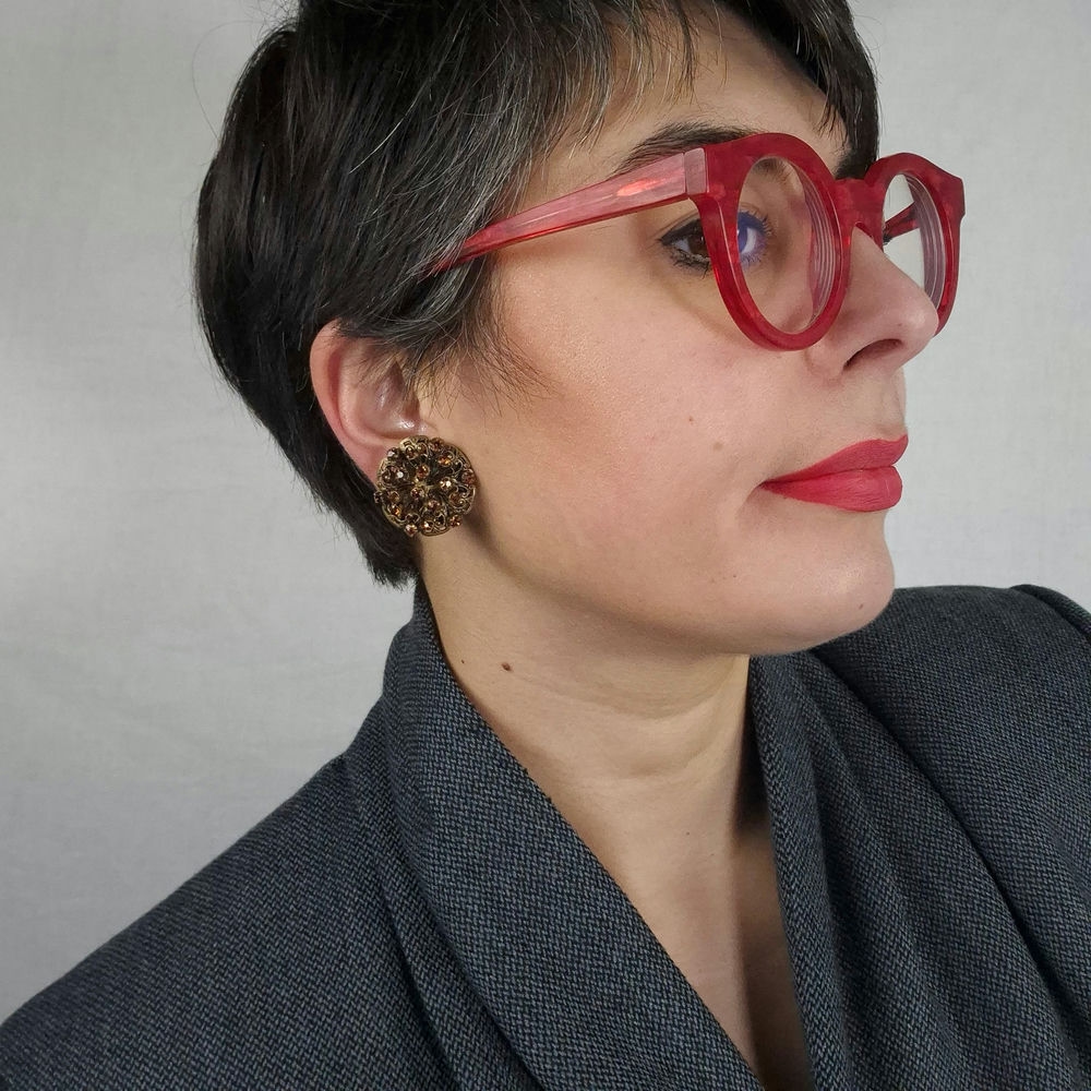 Orecchini vintage anni '40 Giuliano Fratti Milano