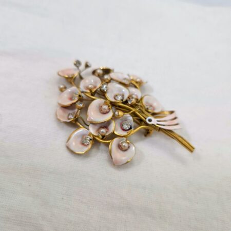 Spilla Sandor vintage con bouquet di calle