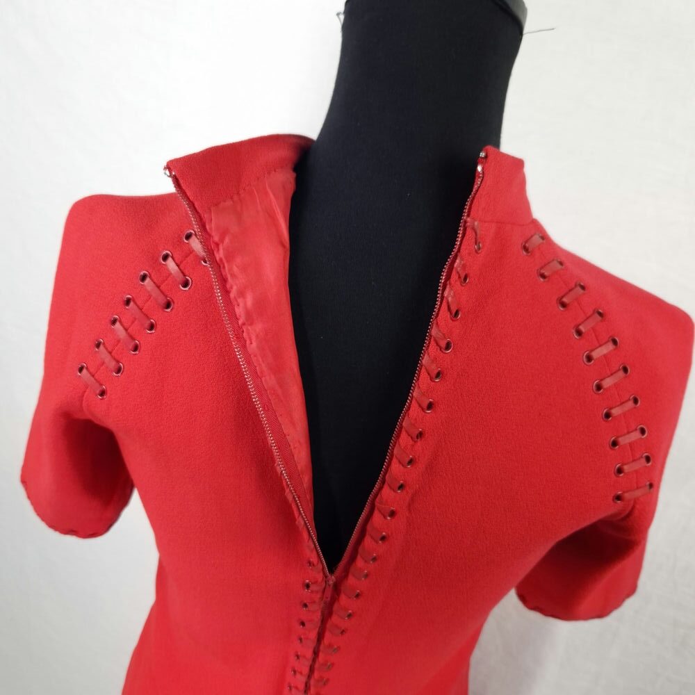Vestito rosso 70s Pirovano