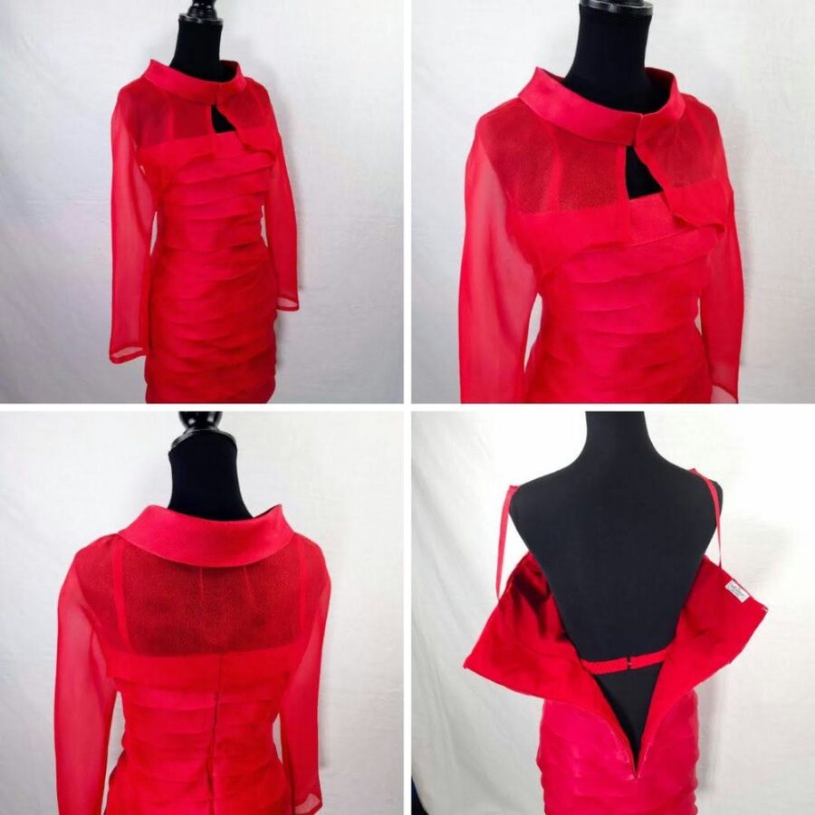 vestito rosso elegante