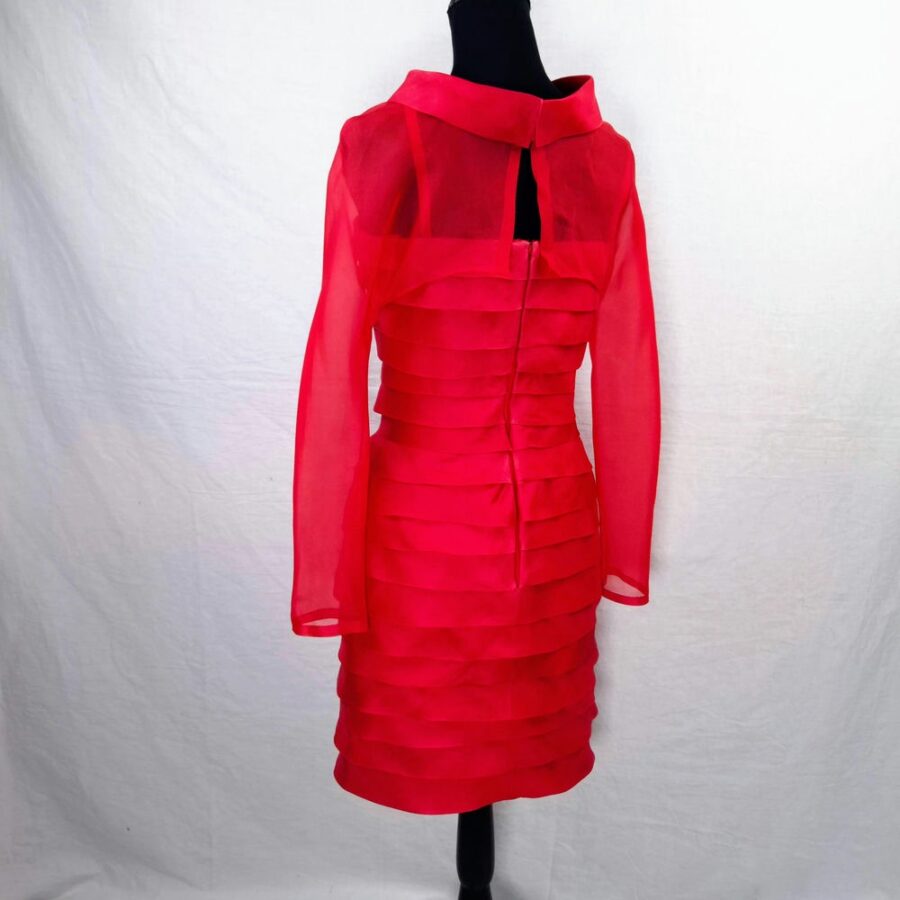 Valentino vestito rosso elegante con bolero abbinato