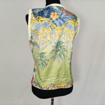 Gilet in seta con fantasia hawaina Beppe Spadacini