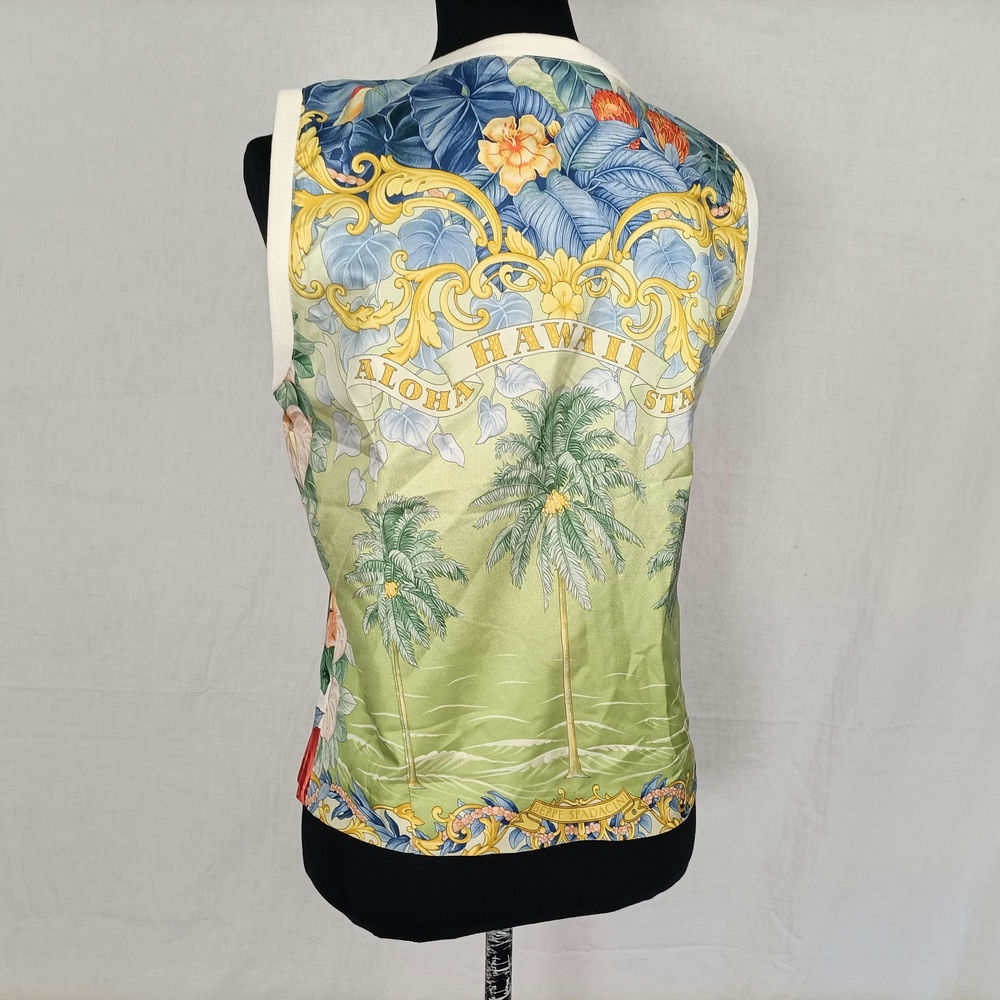 Gilet in seta con fantasia hawaina Beppe Spadacini