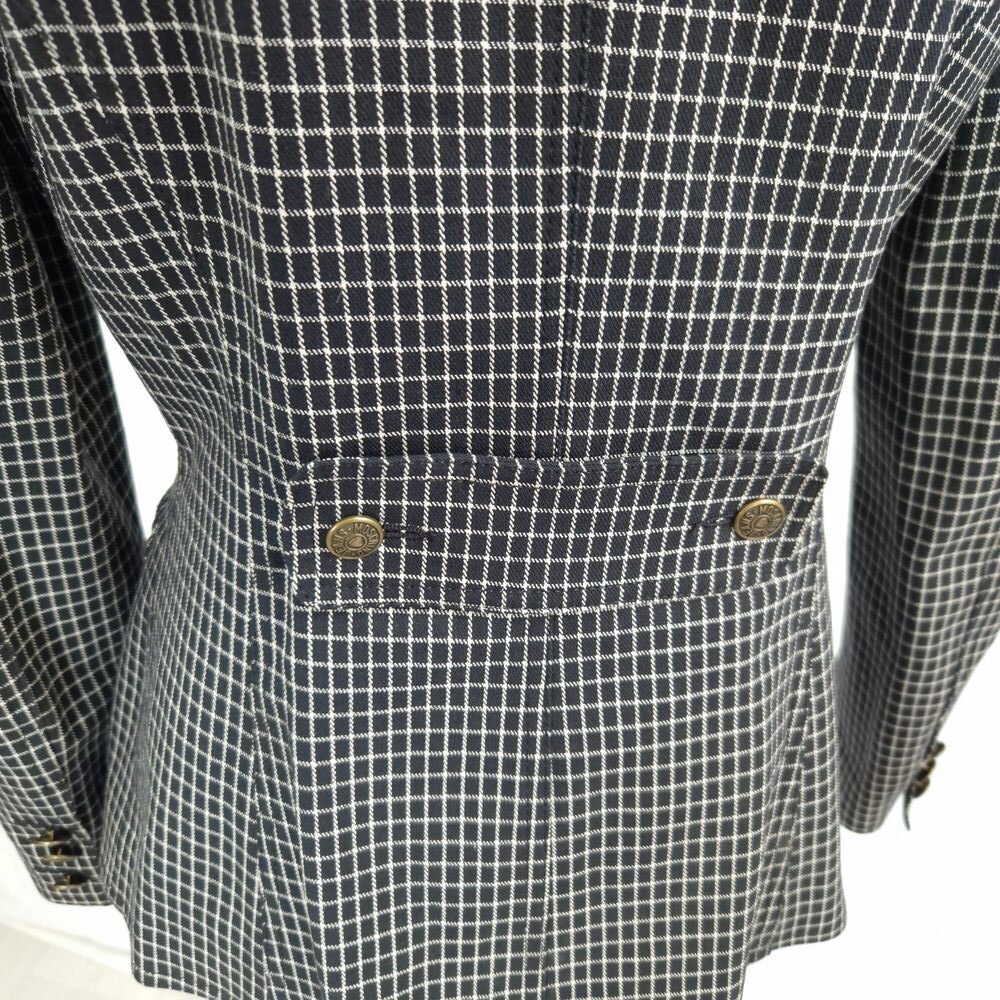 giacca a quadretti bianca nera