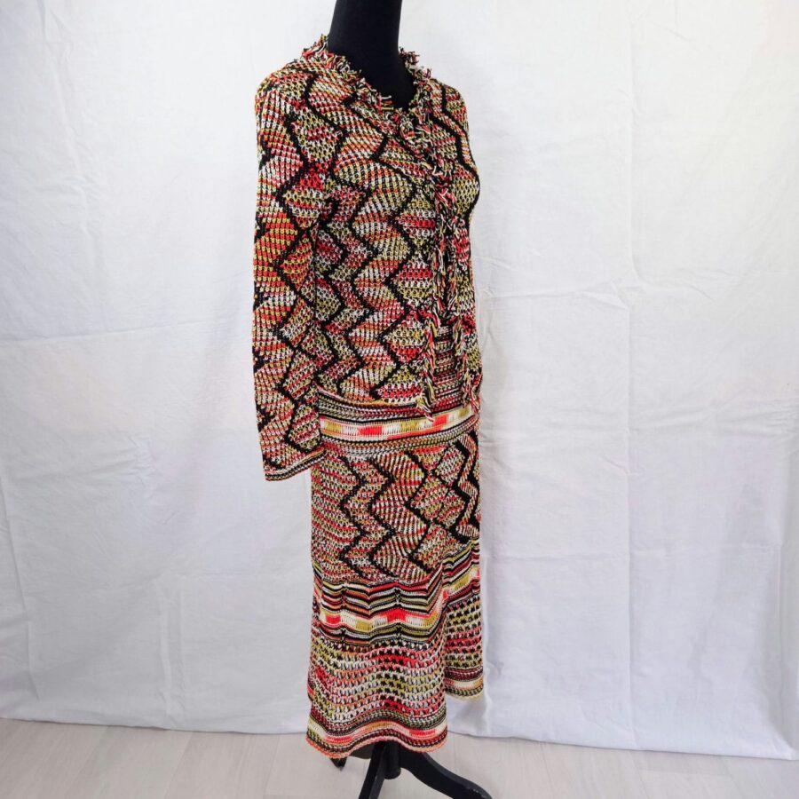 Completo Missoni vintage anni 2000 gonna e cardigan tricot - immagine 3