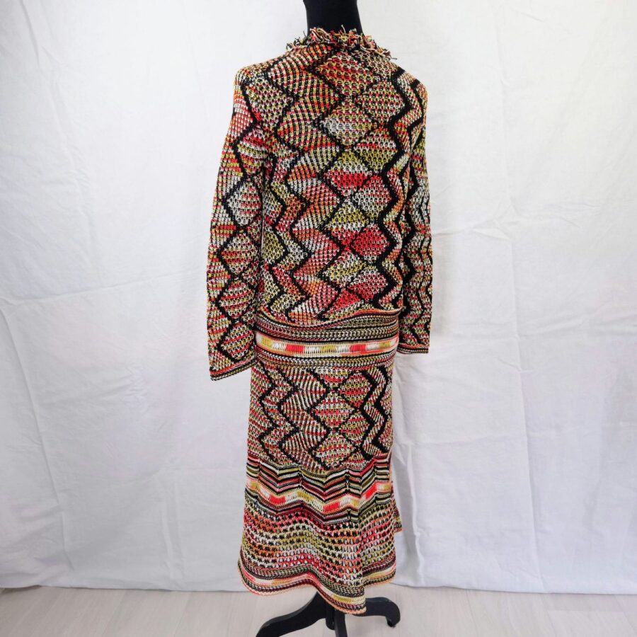 Completo Missoni vintage anni 2000 gonna e cardigan tricot - immagine 5