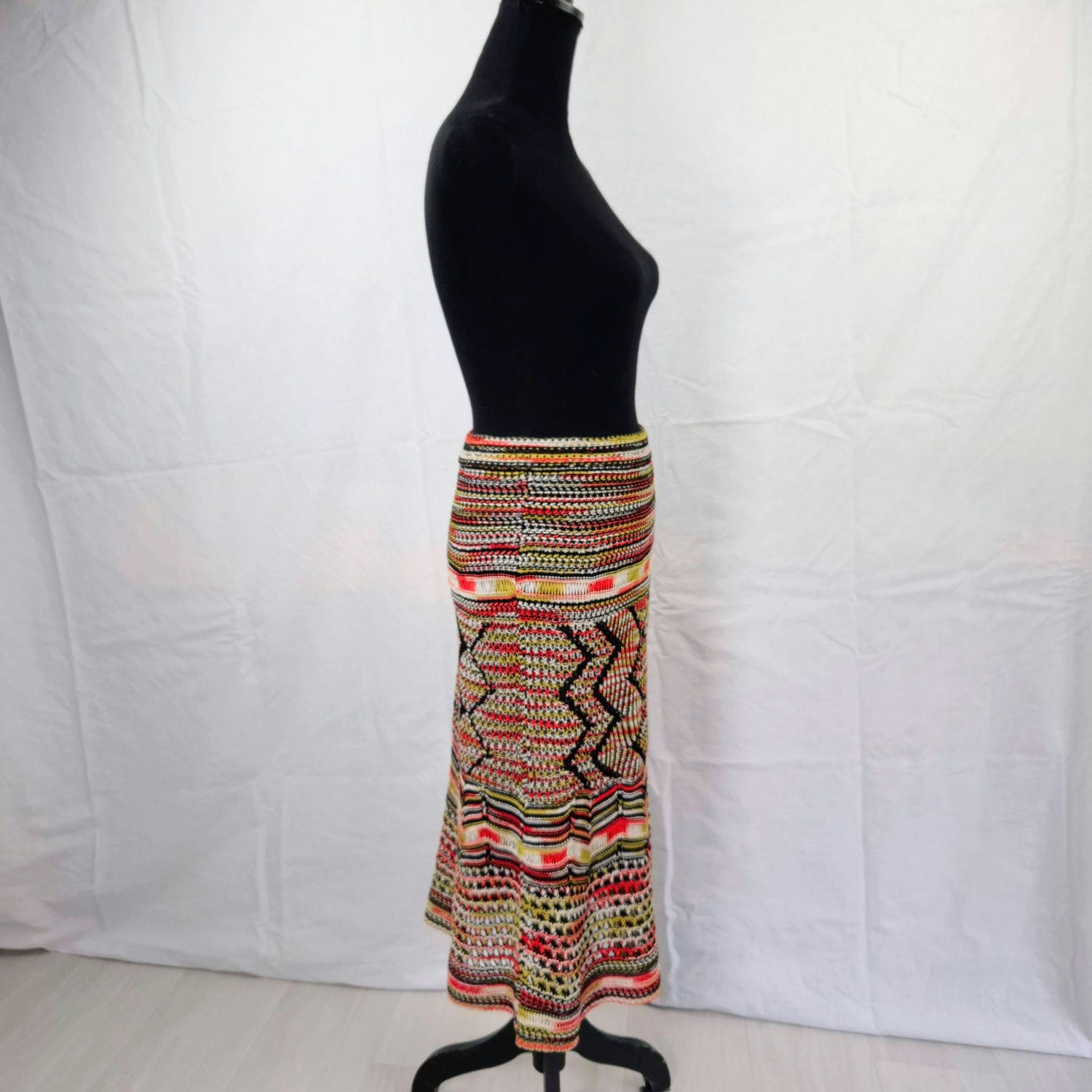 Completo Missoni vintage anni 2000 gonna e cardigan tricot - immagine 7