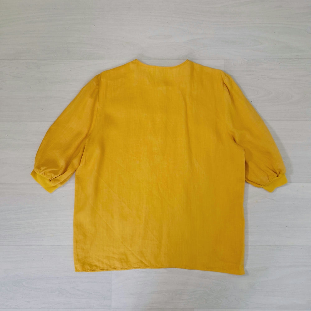 yellow linen shirt