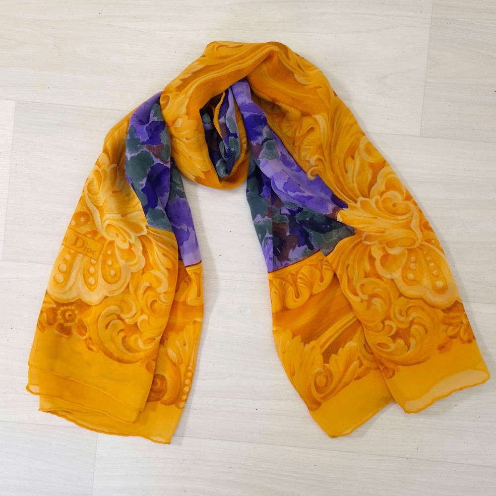 vintage silk scarf 80s