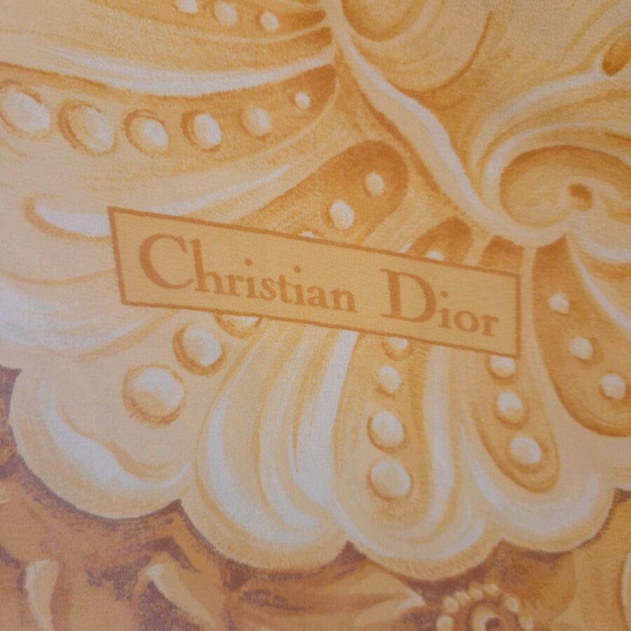Maxi foulard Dior in seta vintage 1980s