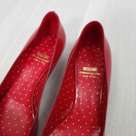 Moschino scarpe rosse kitten heels