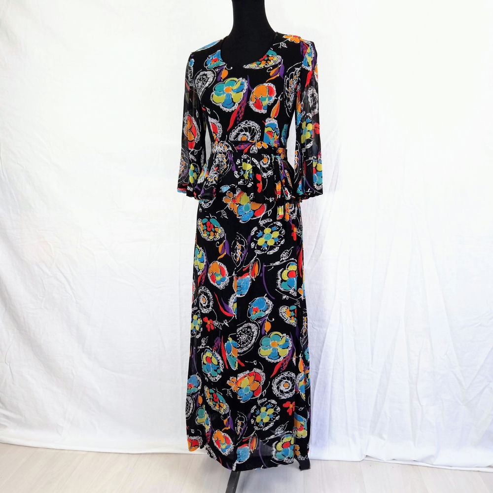 Maxi vestito in seta