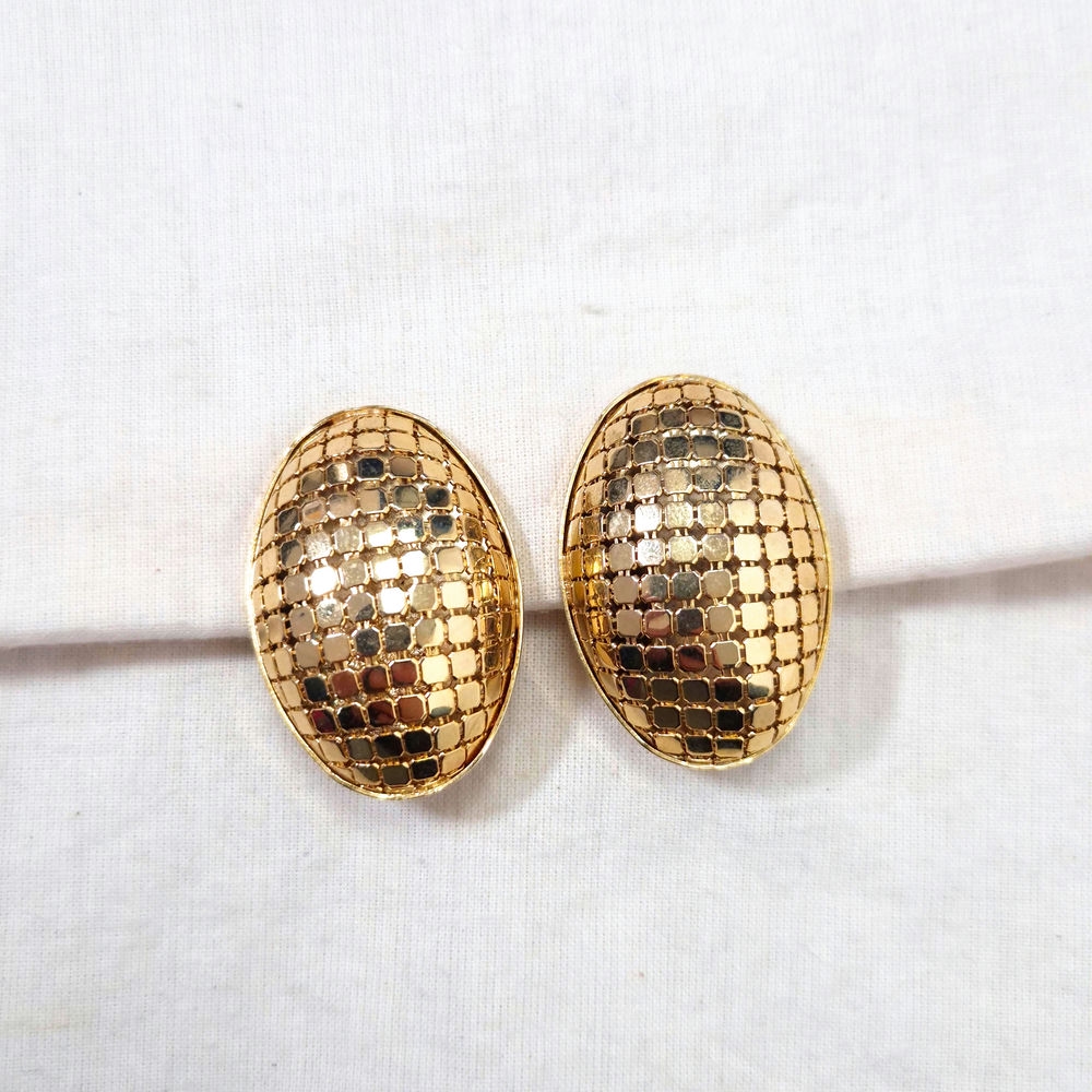 Orecchini ovali dorati