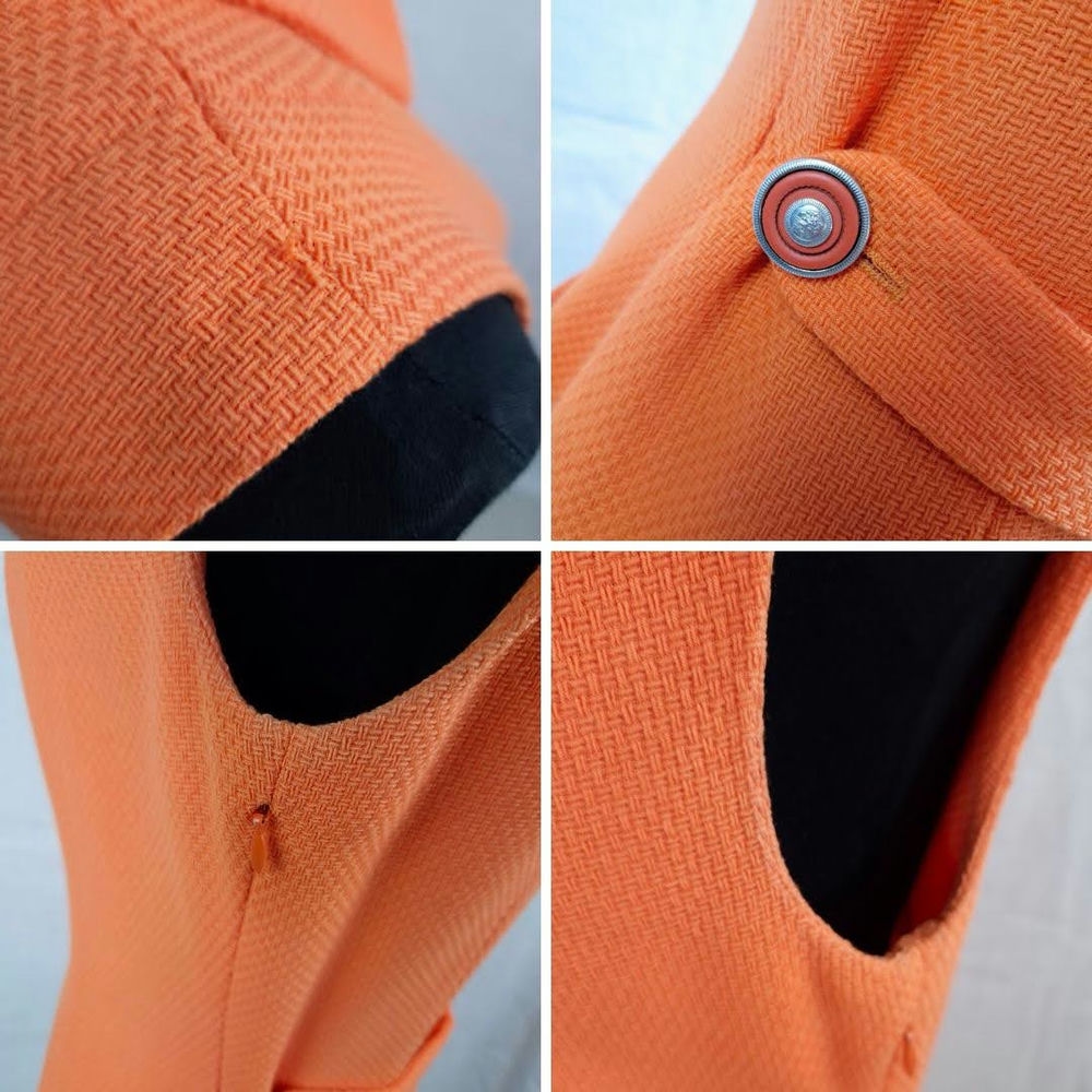 abito arancione lana