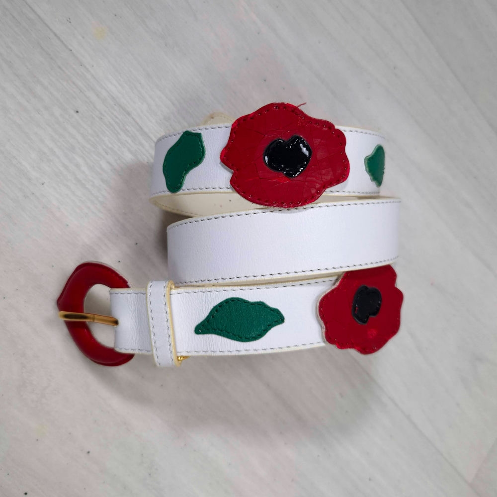 cintura con papaveri