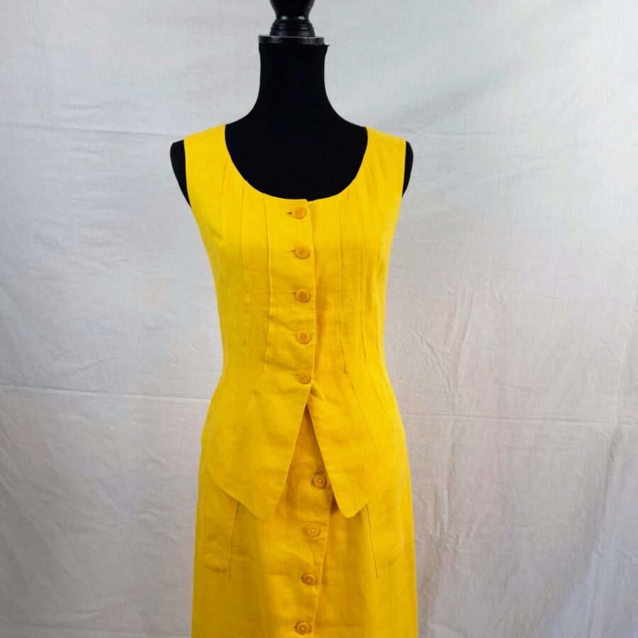 yellow suit