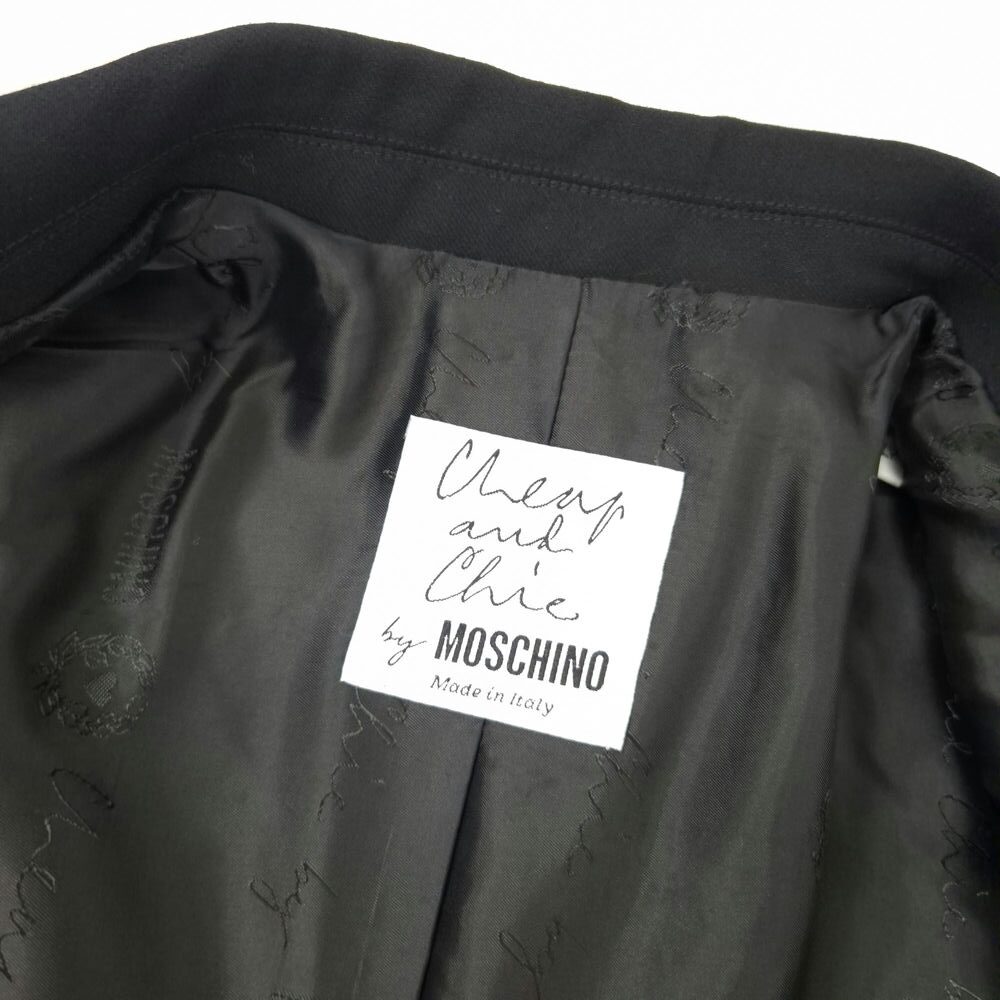 Moschino Cheap and Chic giacca nera doppiopetto 1990s