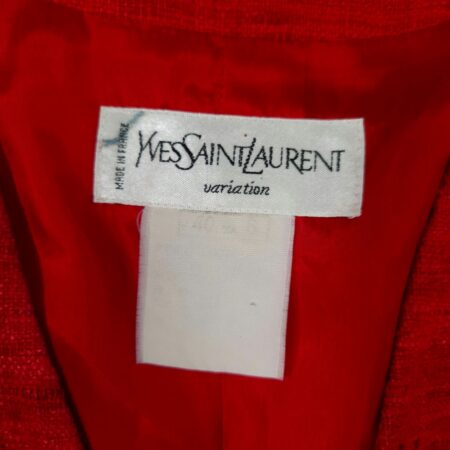 YSL Variation giacca rossa in lino 1990s