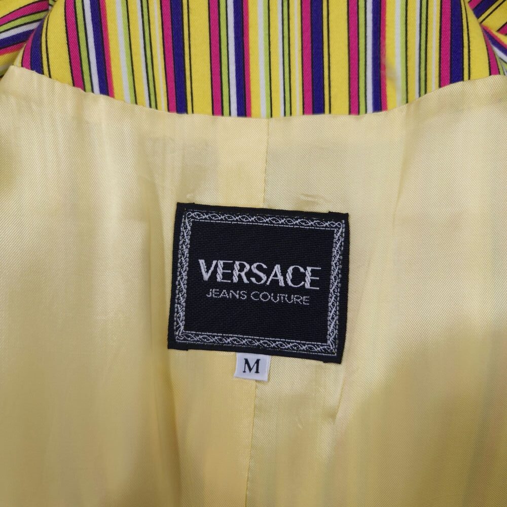 Versace gilet multicolore a righe vintage 1990s