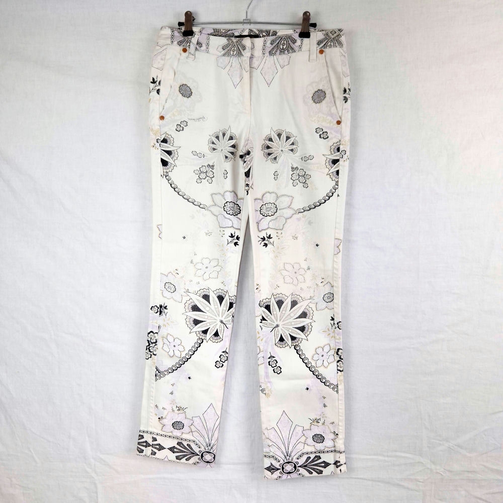 Roberto Cavalli jeans dritti bianchi y2k