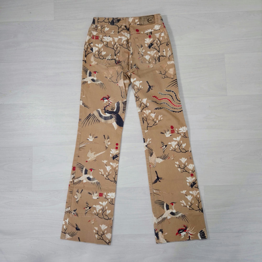 Jeans Just Cavalli beige con aironi y2k