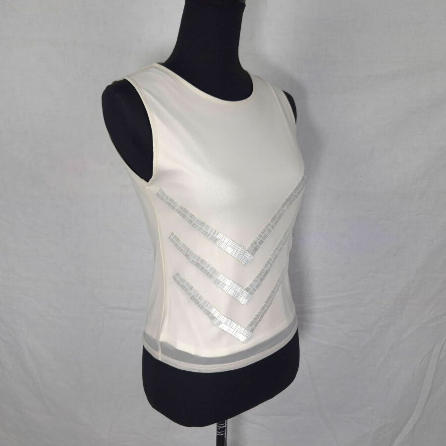 Gianfranco Ferré Studio maglia bianca con applicazioni di perline