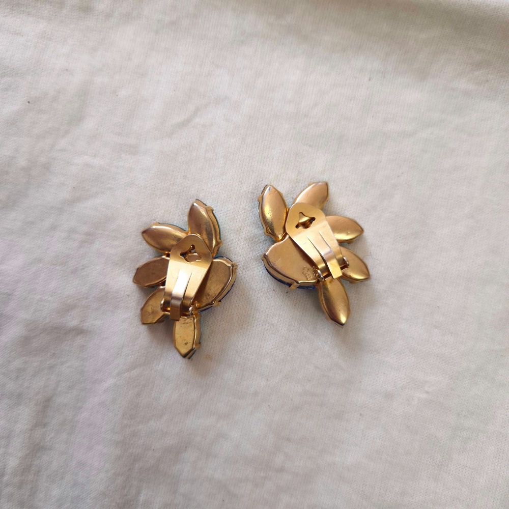 light blue earrings vintage