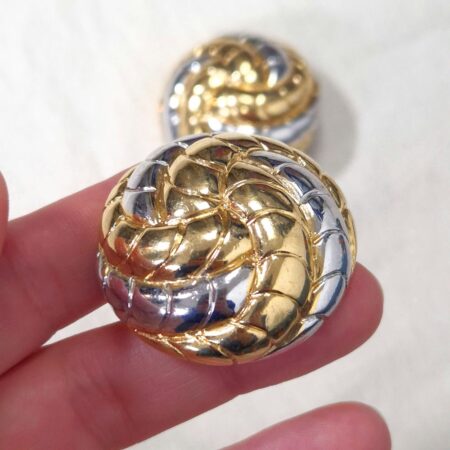 Cascio bijoux orecchini rotondi vintage anni '80