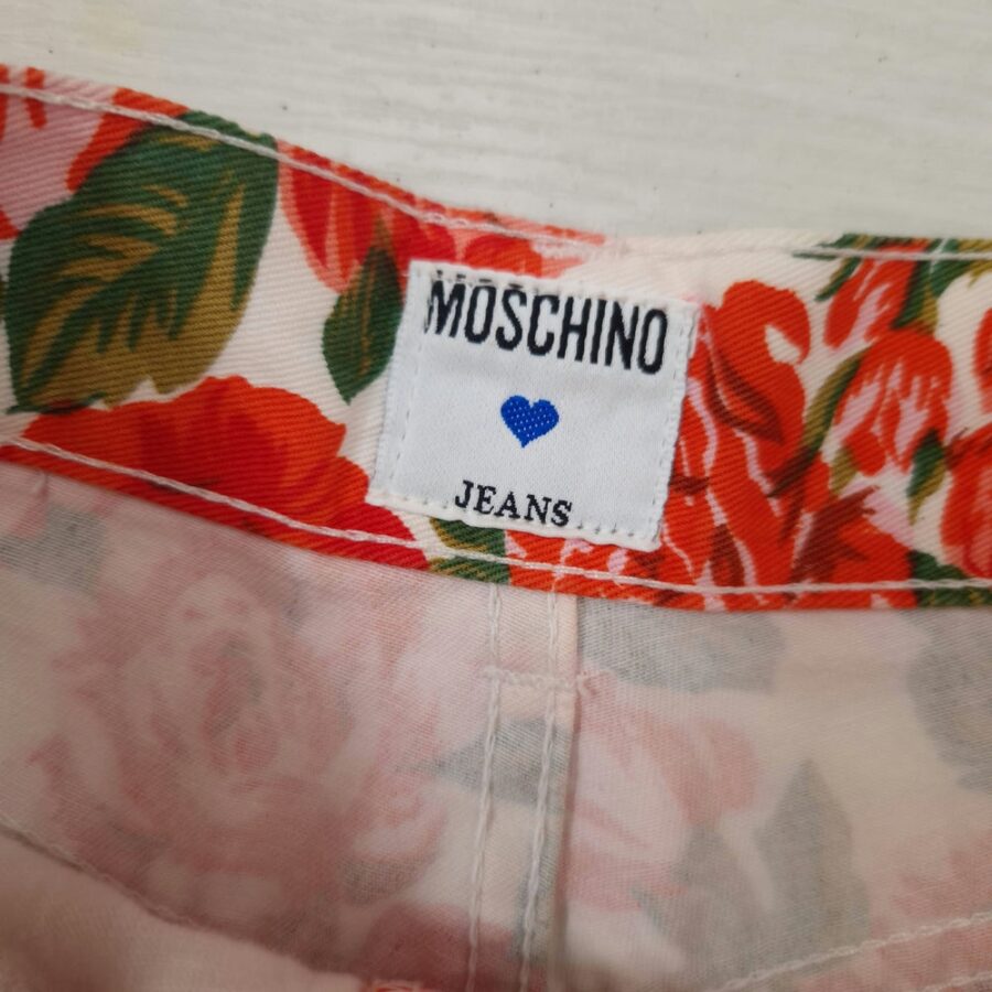 Moschino Jeans vintage 80s shorts con rose