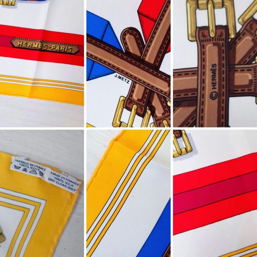 Hermès carré Les Sangle vintage 1990s - immagine 9