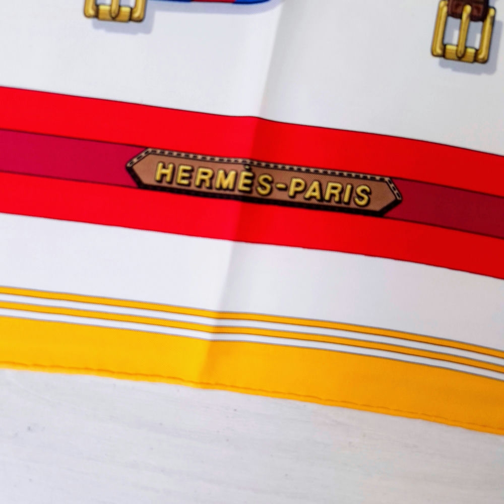 Hermès carré Les Sangle vintage 1990s - immagine 6