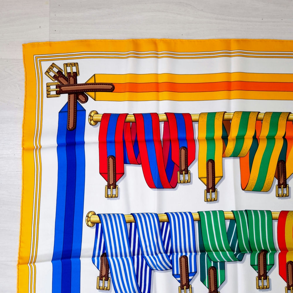 Hermès carré Les Sangle vintage 1990s - immagine 5