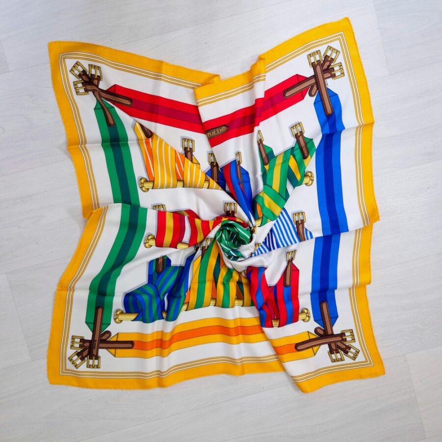 Hermès carré Les Sangle vintage 1990s - immagine 4