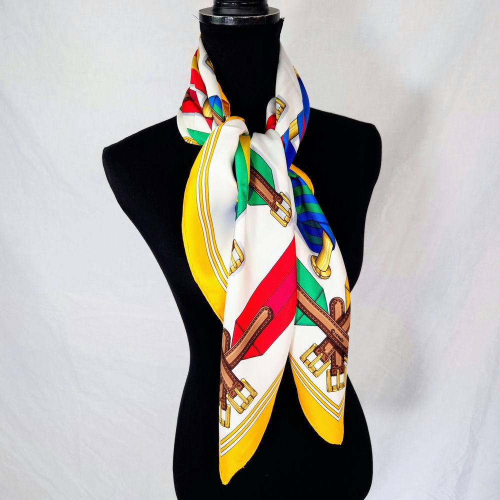 Hermès carré Les Sangle vintage 1990s - immagine 2