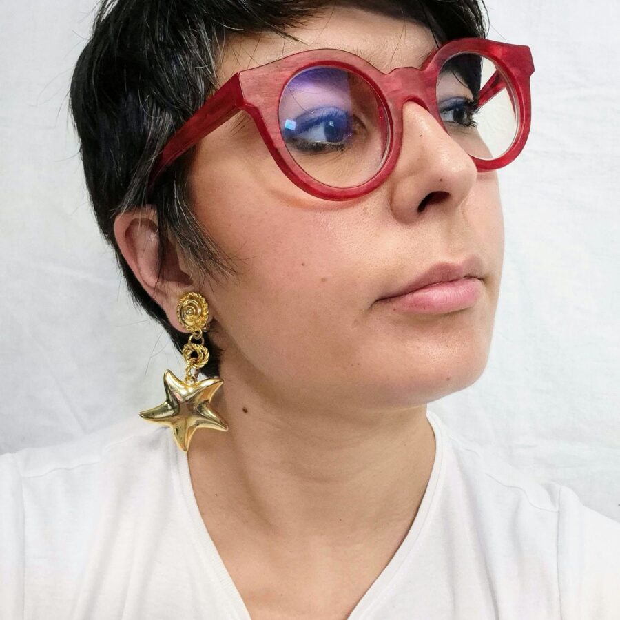 Orecchini a forma di stella marina vintage anni '70 - immagine 2