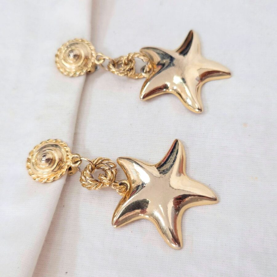 Orecchini a forma di stella marina vintage anni '70 - immagine 5