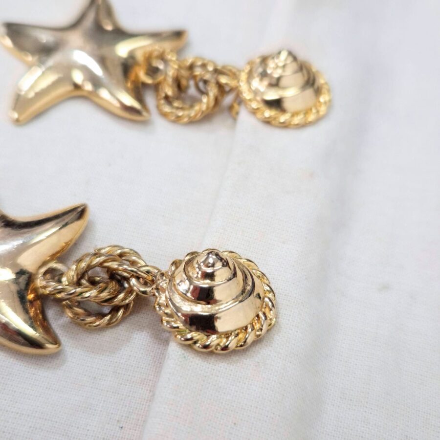 Orecchini a forma di stella marina vintage anni '70 - immagine 4