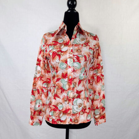 Seventies vintage red blouse