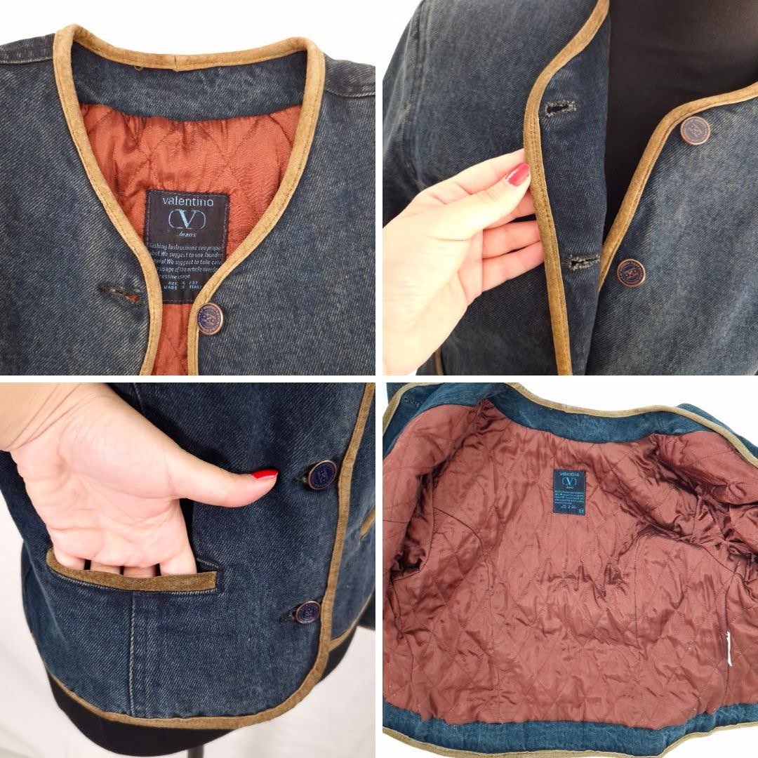 Valentino vintage giacca jeans elegante - immagine 8