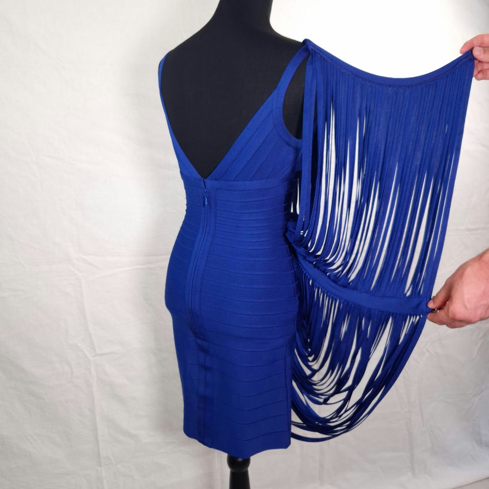 blue cocktail dress
