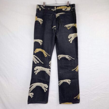 Jeans Cavalli vintage con fantasia animalier leopardi e tigri