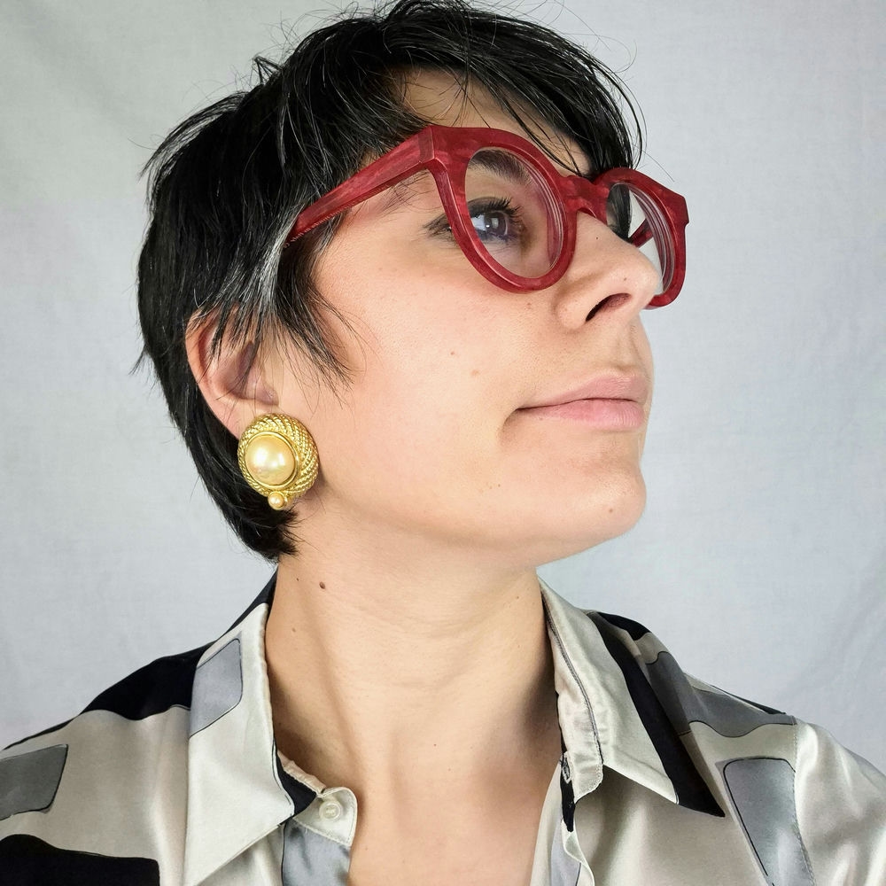 Orecchini con perla classici vintage anni '80