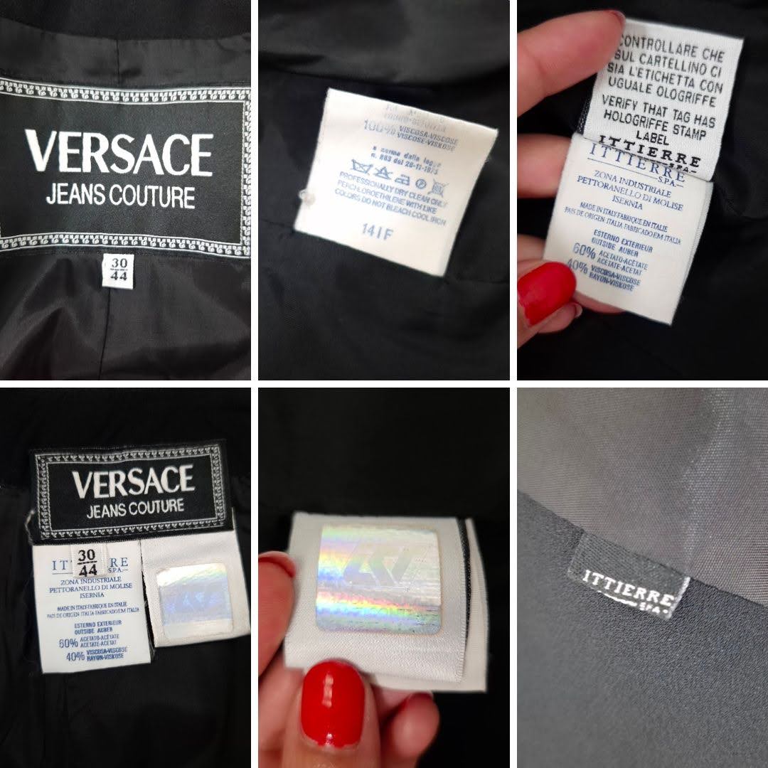 Tailleur Versace anni 90 con borchie metalliche - immagine 11