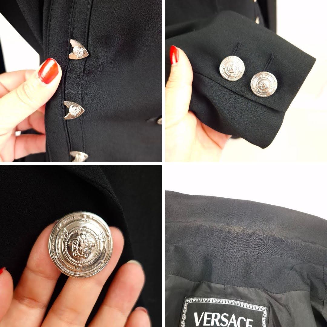 Tailleur Versace anni 90 con borchie metalliche - immagine 12